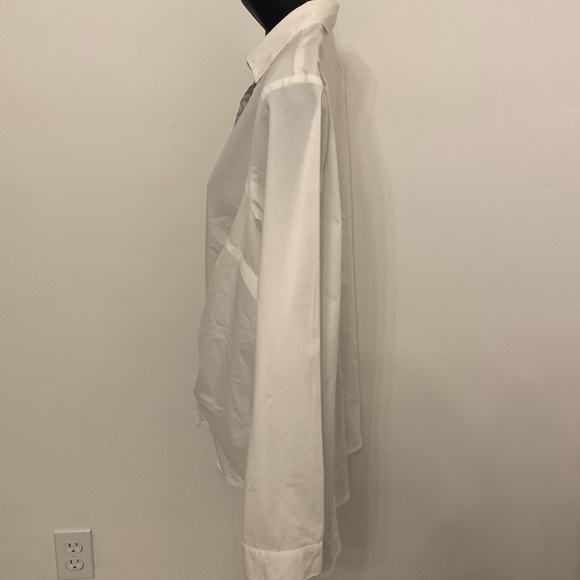 J Jill White Shirt Collection Button Down with Tie at waist Size Small - Picture 3 of 6
